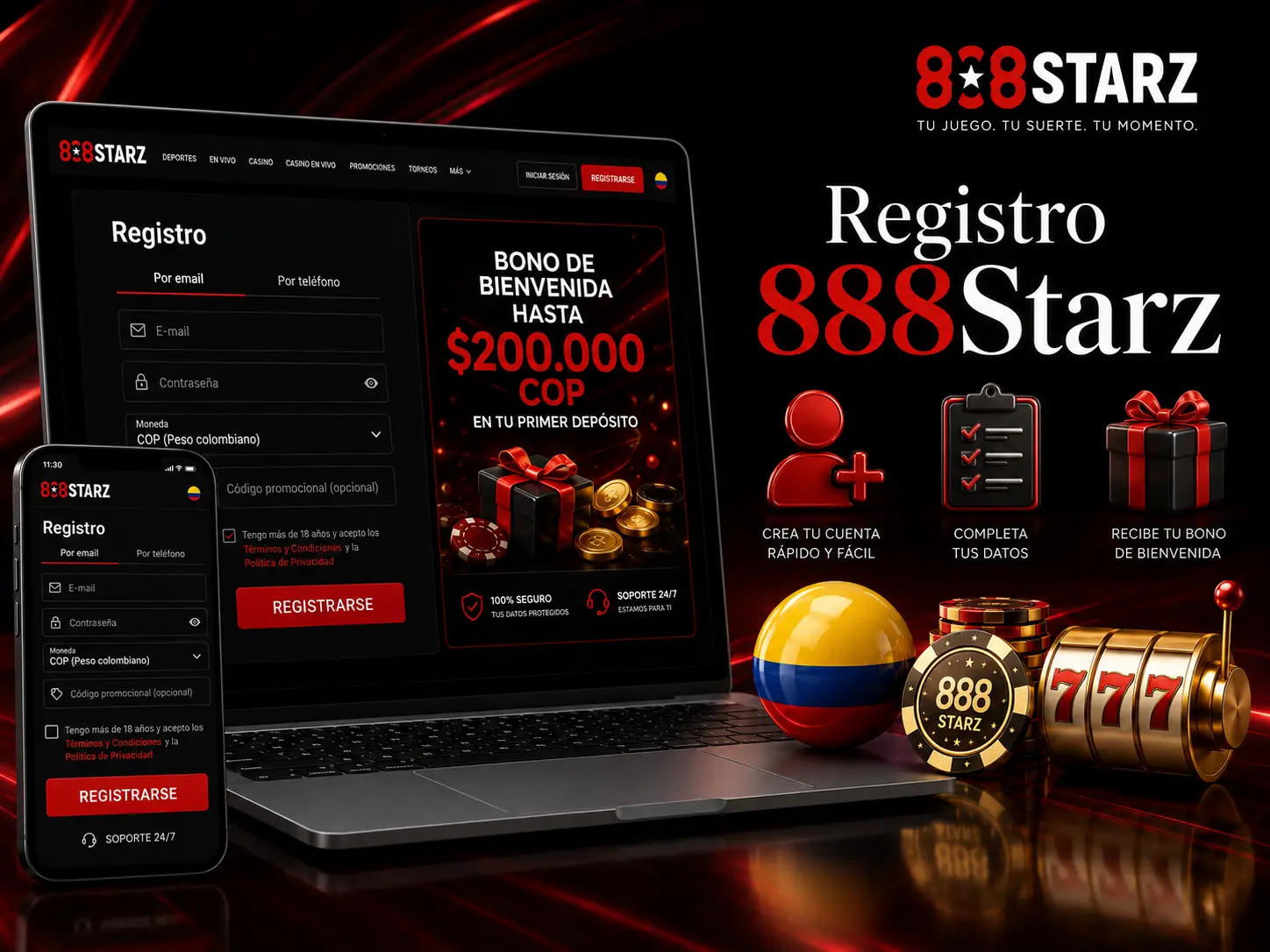 Cómo registrarse en 888Starz