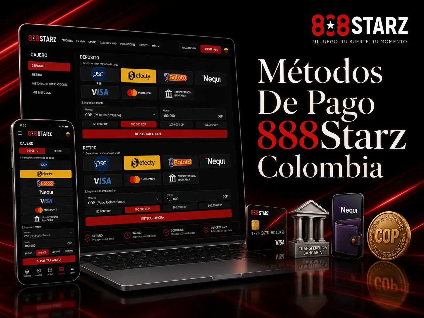 Métodos de pago disponibles en Colombia