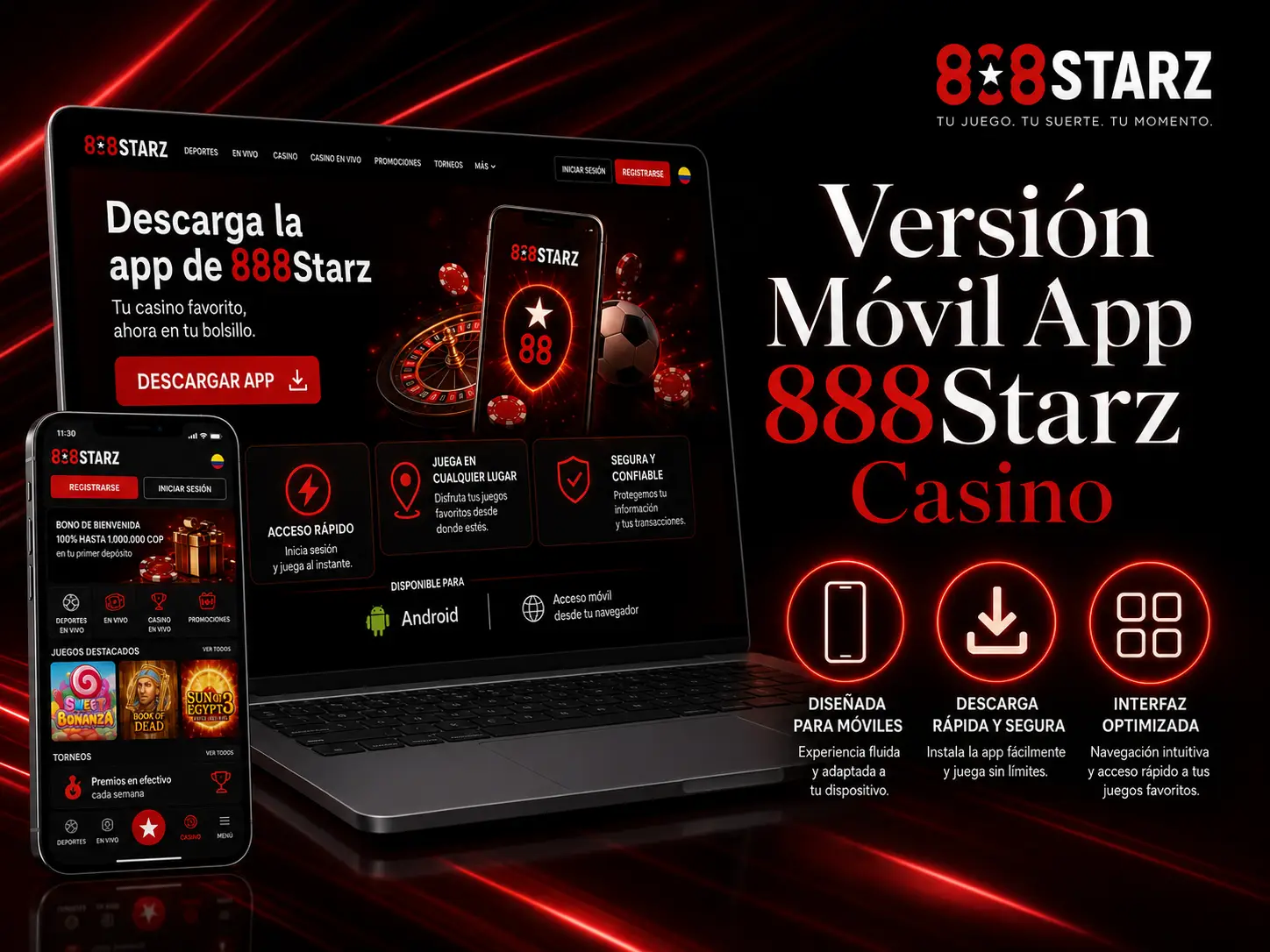 Versión móvil app de 888Starz