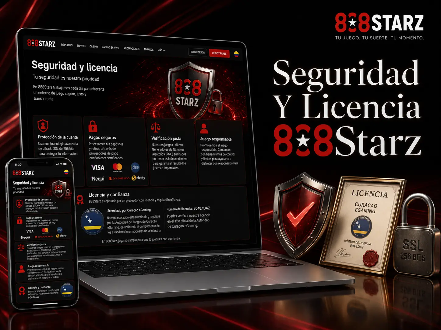 Seguridad y licencia de 888Starz