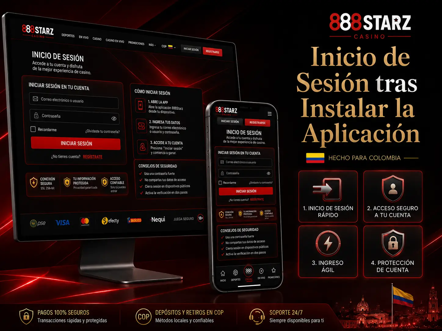 Inicio de sesion tras instalar la aplicacion
