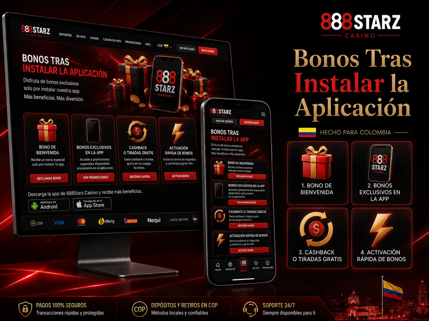 Bonos tras instalar la aplicacion