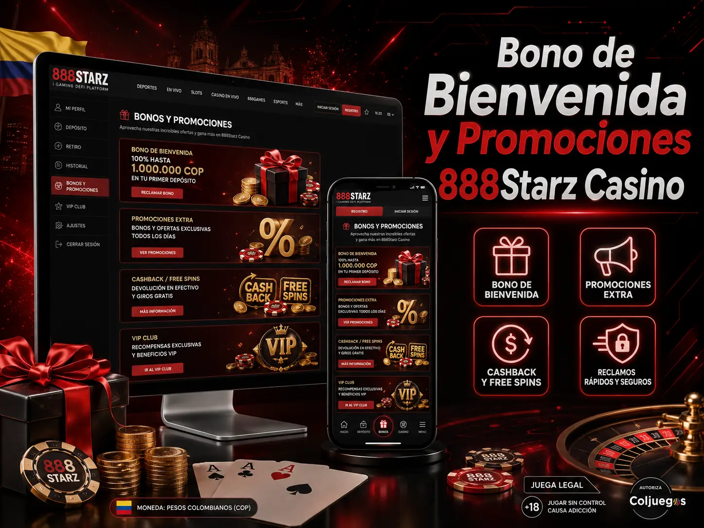 Bonos 888Starz en Colombia