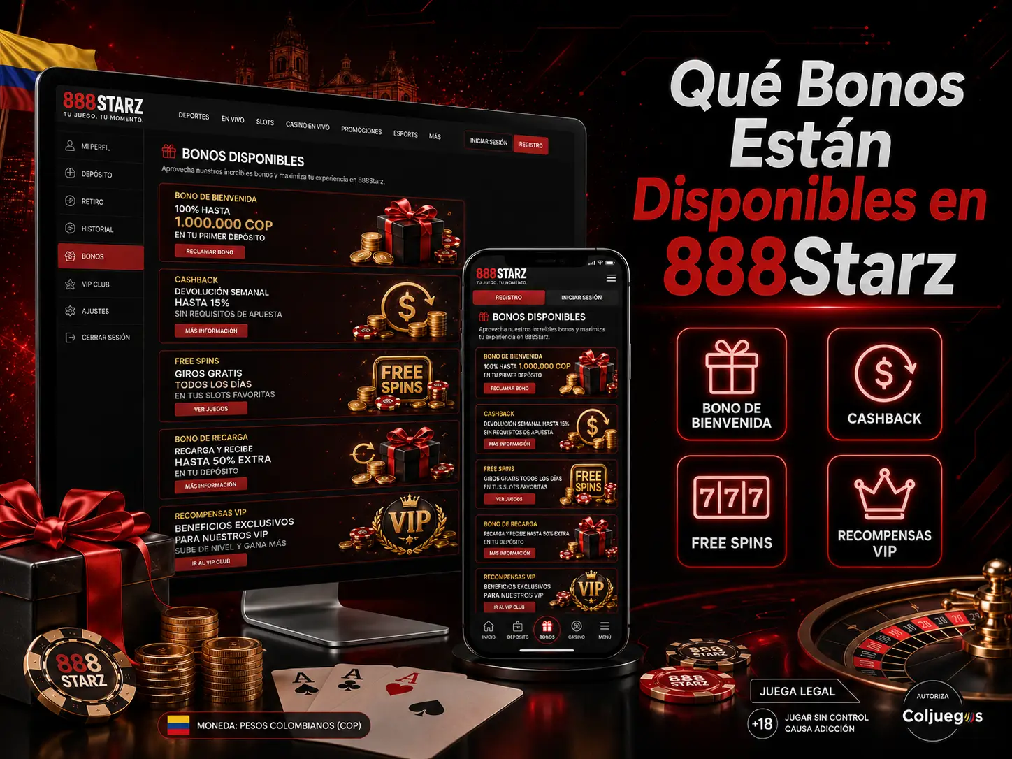 Que bonos hay disponibles en 888Starz