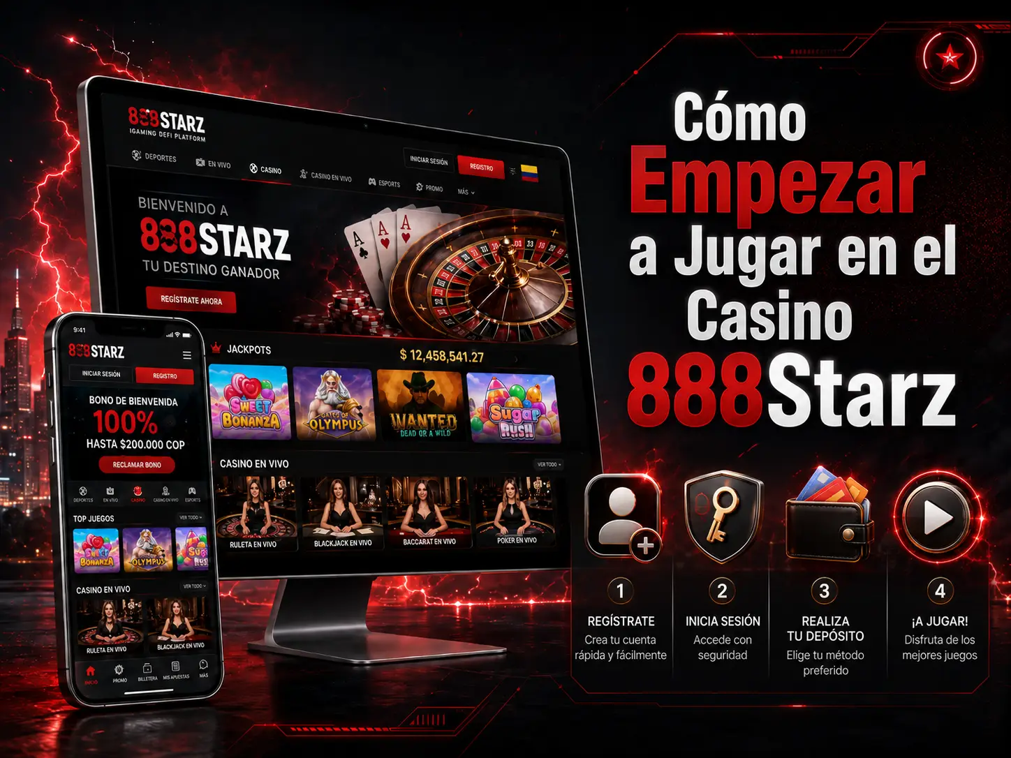Cómo empezar a jugar en el casino 888Starz